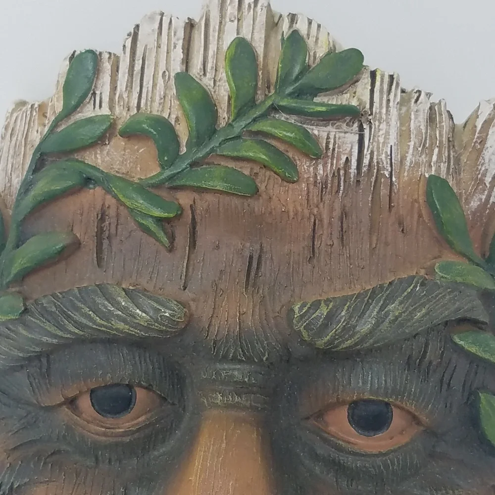 Vtg resin roman‎ man face smoking pipe wall decor man cave